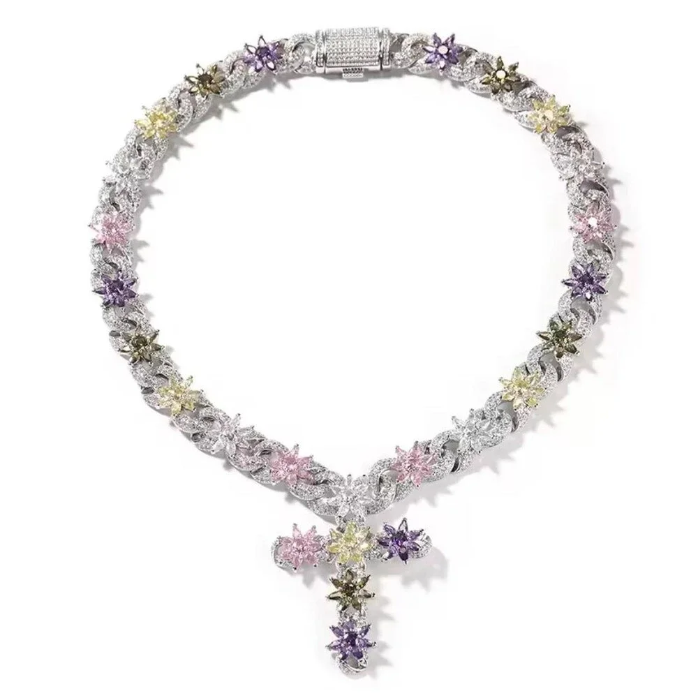 Icy Flower Infinity Link Chain 4 F 85